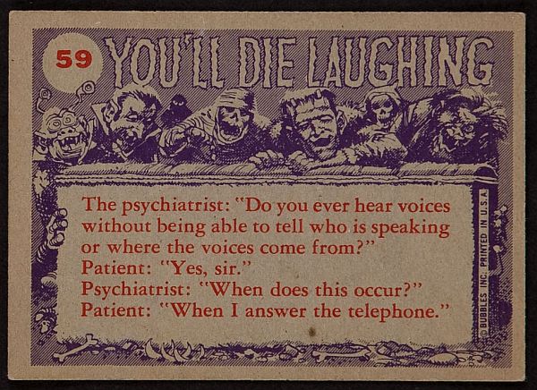 1959 Topps You'll Die Laughing
